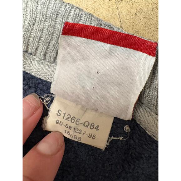 Champion Vintage 90s Reverse Weave Navy Crewneck Cropped Oversized Sweater - Picture 7 of 11